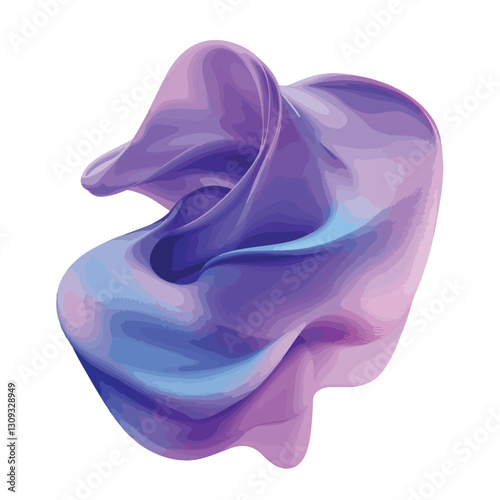 Blue Purple Smoke Wave Movement 3D Abstract Gradient