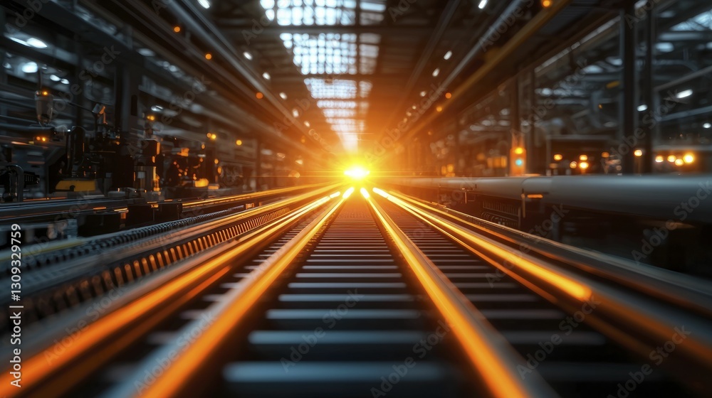 A serene factory environment with smart sensors subtly integrated into machinery, emphasizing the blend of technology and efficiency. A serene factory environment with smart sensors subtly integrated into machinery, emphasizing the blend of technology and efficiency.