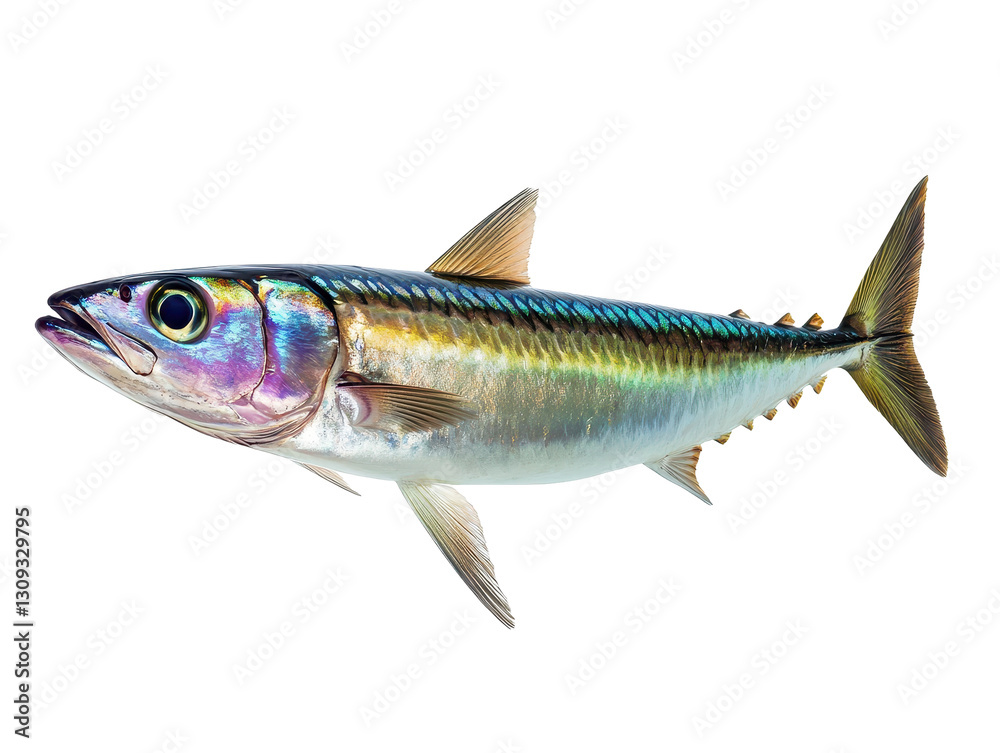 Isolated Colorful Mackerel Fish Isolated Colorful Mackerel Fish