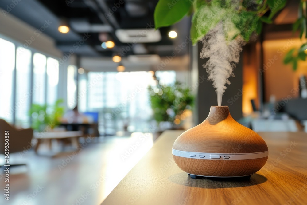Aromatherapy Diffuser Releasing Fragrant Mist in Stylish Interior Aromatherapy Diffuser Releasing Fragrant Mist in Stylish Interior
