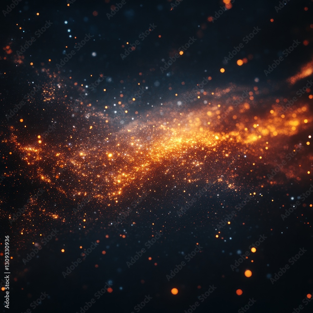 Cosmic Dust and Nebula: A Celestial Tapestry of Orange and Blue Cosmic Dust and Nebula: A Celestial Tapestry of Orange and Blue