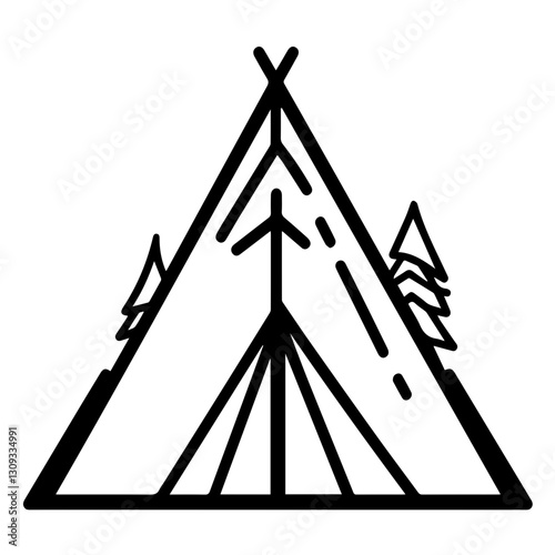 Camping Tent Silhouette: High-Quality Images & Vectors for Outdoor Designs
