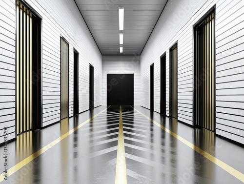 Warehouse features clearly defined pathways and signage, representing strong management practices and commitment to safety standards.