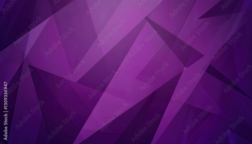 Obraz premium geometric abstract purple background with layered translucent angular shapes, modern digital texture for design and branding