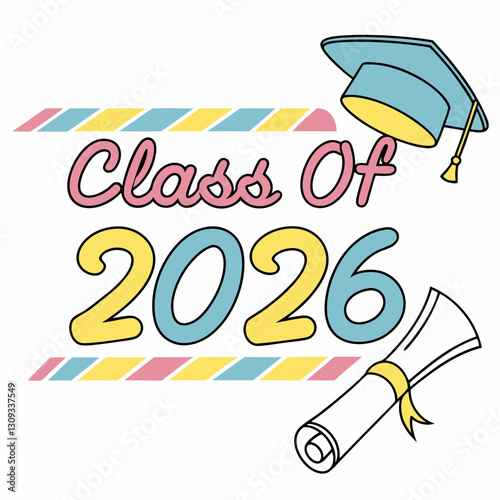 Bright and Modern Class of 2026 Keepsake