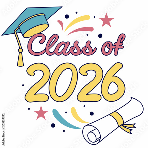 Bright and Modern Class of 2026 Keepsake