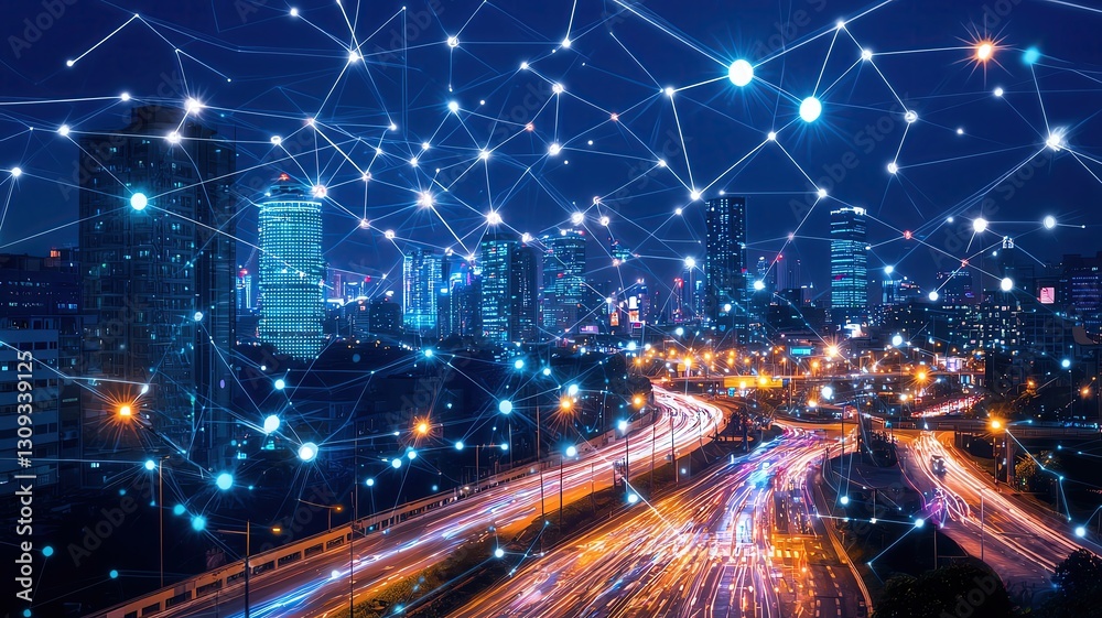 Fototapeta premium smart city network IoT Integration for Smart Cities