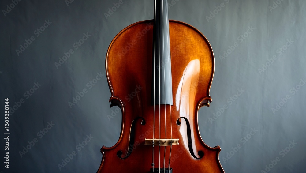 A polished cello awaits its musical debut A polished cello awaits its musical debut