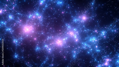 Wallpaper Mural Cosmic Nebula, Glowing Stars, Deep Space, Background, Digital Art Torontodigital.ca