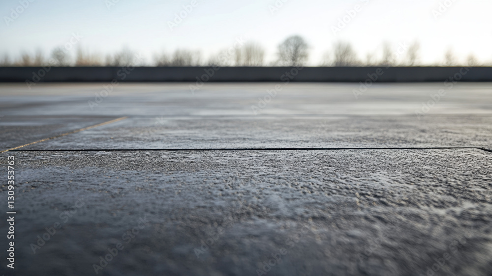 Textured concrete slabs lay in an outdoor area, bathed in soft natural sunlight. The scene captures the detail of the surface and the nearby trees, creating a serene atmosphere Textured concrete slabs lay in an outdoor area, bathed in soft natural sunlight. The scene captures the detail of the surface and the nearby trees, creating a serene atmosphere