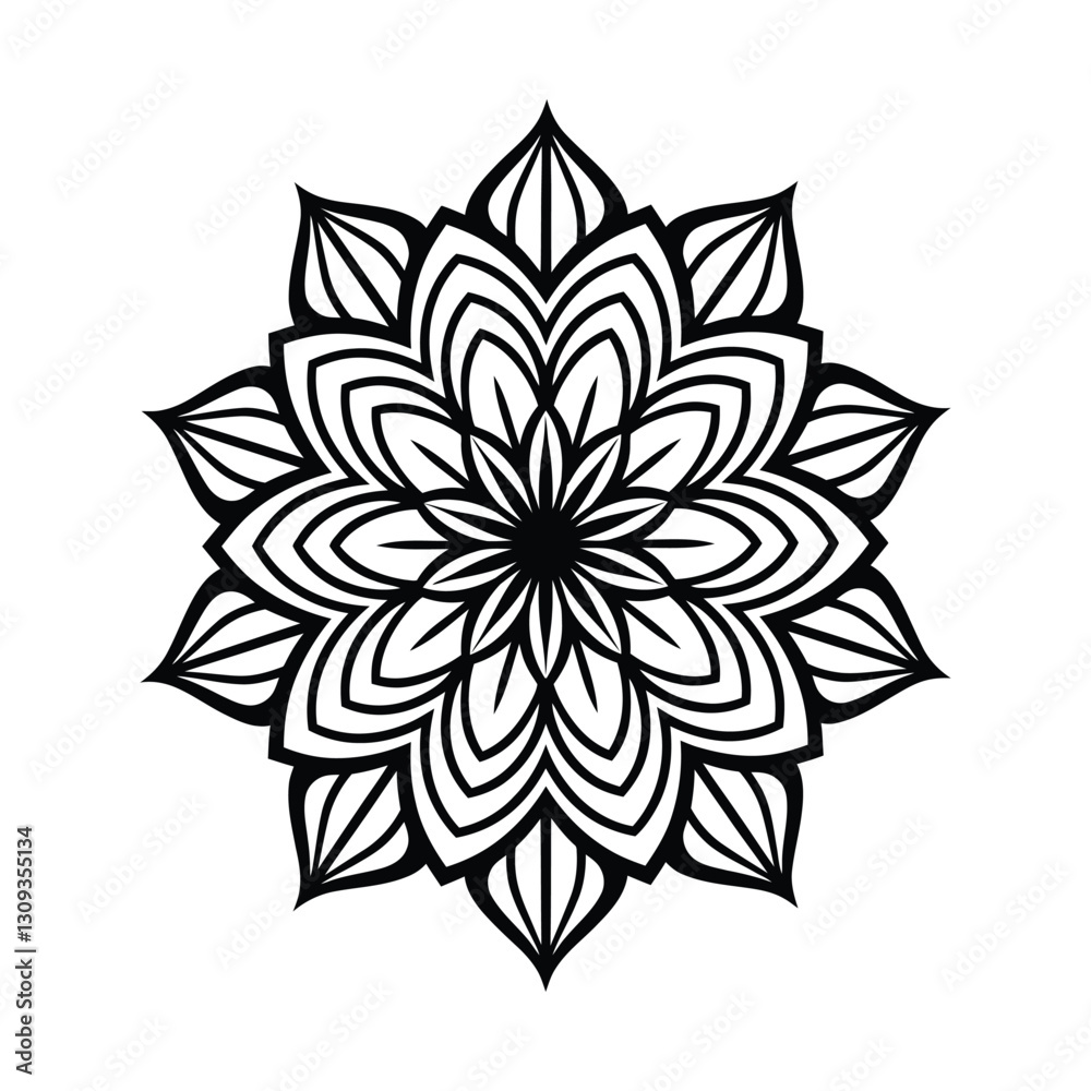 Fototapeta premium Intricate Geometric Mandala Art Symmetrical Patterns in Vibrant Colors