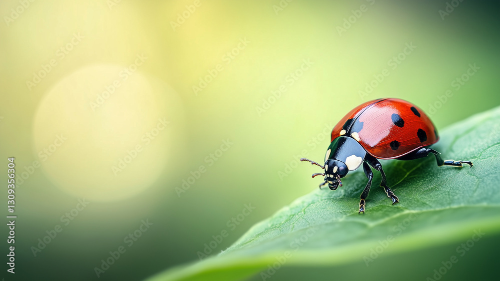 Obraz premium A ladybug is on a leaf