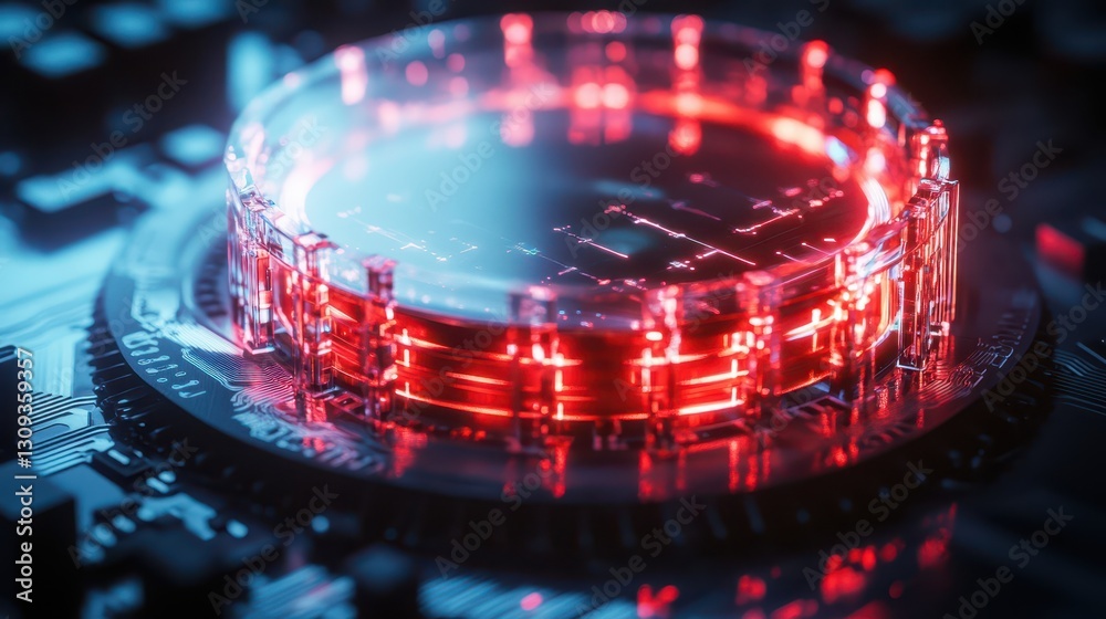 Futuristic quantum processor glowing with entangled particles, advanced quantum computing concept, hightech innovation in digital technology Futuristic quantum processor glowing with entangled particles, advanced quantum computing concept, hightech innovation in digital technology