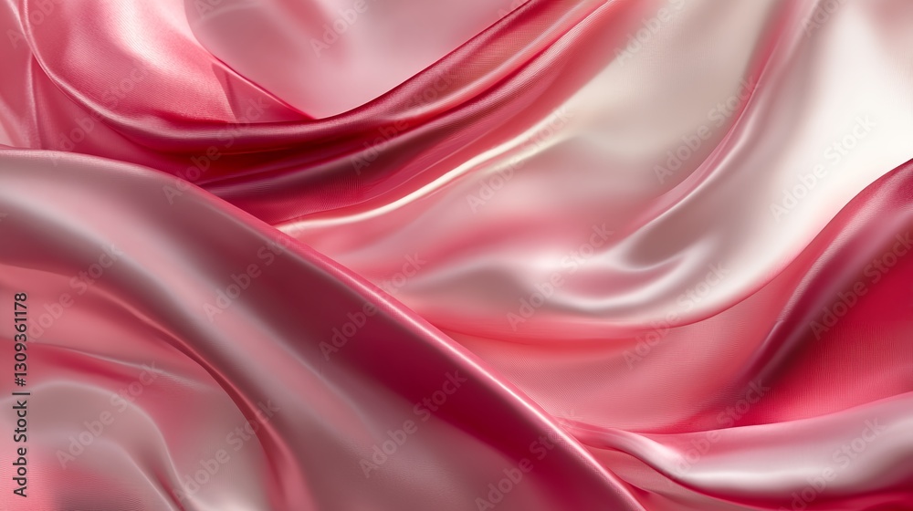 Fototapeta premium Abstract flowing silk fabric texture, beautiful iridescent satin background