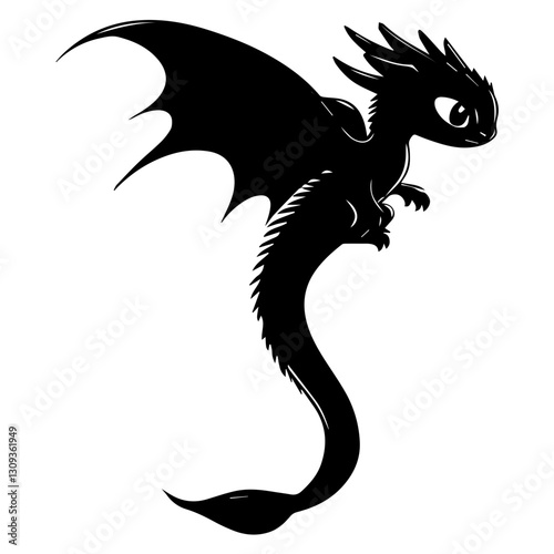 Premium Dragon Silhouette Collection | Perfect for Logos & Illustrations