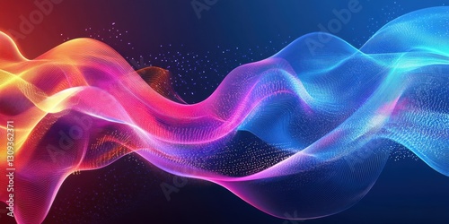 Mesmerizing Abstract Waves of Colorful Light and Motion in a Stunning Digital Artwork