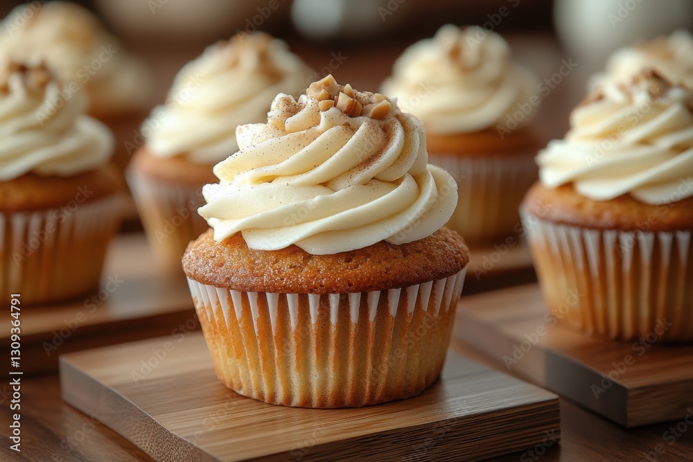 Delicious vanilla cupcakes with creamy frosting and a hint of spice perfect for an afternoon treat or a special occasion! Delicious vanilla cupcakes with creamy frosting and a hint of spice perfect for an afternoon treat or a special occasion!