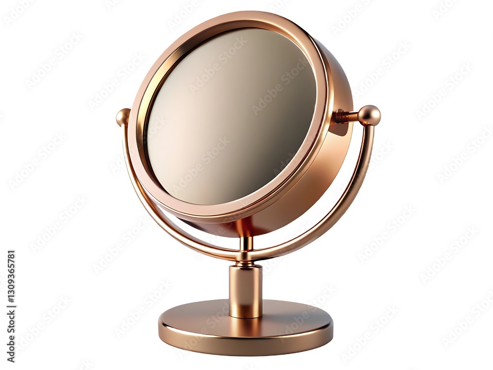 Rose Gold Vanity Mirror with Swivel Base Rose Gold Vanity Mirror with Swivel Base