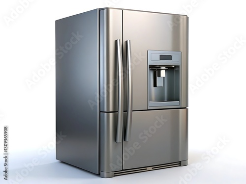 Modern Stainless Steel Refrigerator with Water Dispenser