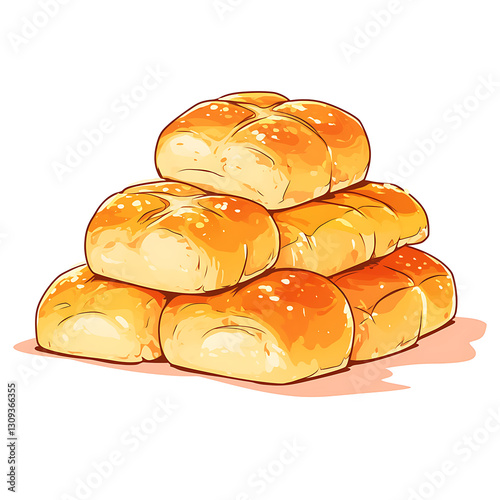 Bakery equipment and cakes material for advertising illustrations photo