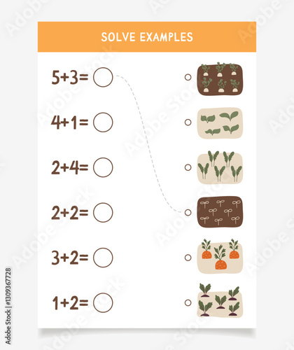 Task for children. Solve the examples and choose the correct answer.