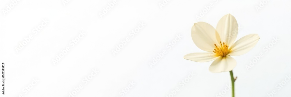 Fototapeta premium Single flower bud isolated on white background, small, delicate