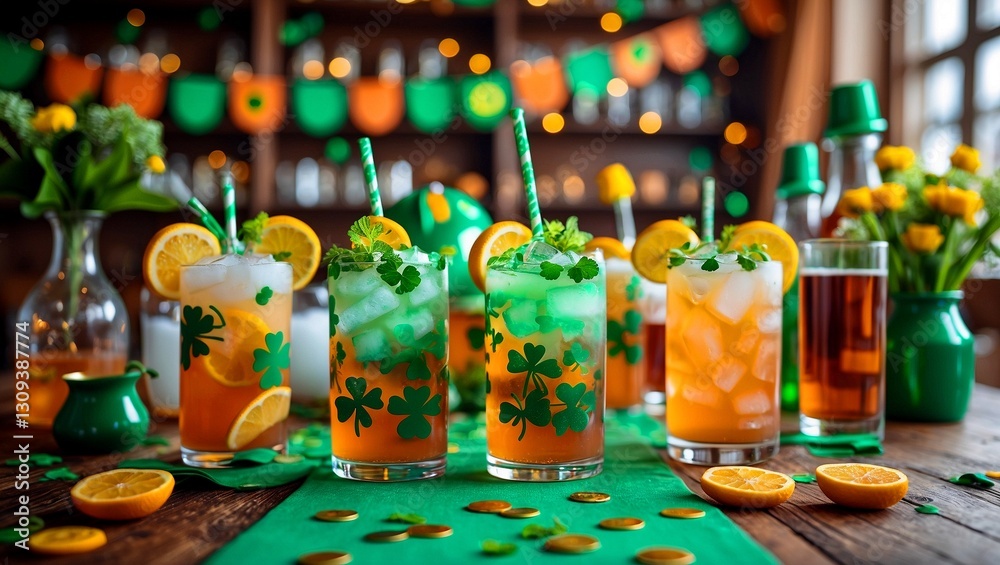 Joyful indoor celebration of st patrick's day festivities Joyful indoor celebration of st patrick's day festivities