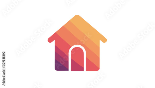 Gradient home icon for real estate and housing.