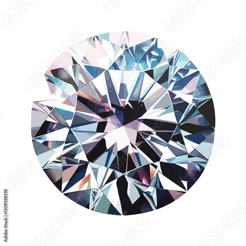 Stunning Diamond Isolated Closeup Shot for Jewelry Design