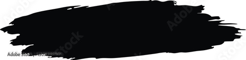 black color Brush stoke silhouette,Brush stoke simple flat vector