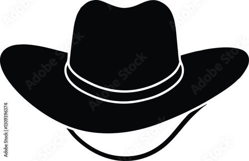Western cowboy hat icon,Cowboy hat silhouette. Hat illustration