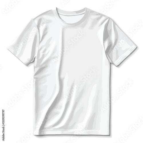 Empty White T-Shirt Mockup Isolated Cutout Sing