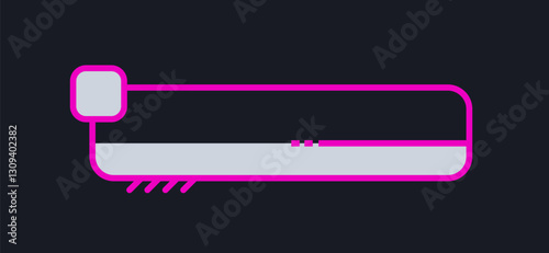 Futuristic element vector illustration. Colorful lower third video overlay.