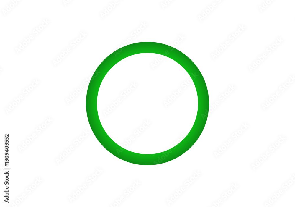 A bright green circle standing out against a plain white background, easily visible. A bright green circle standing out against a plain white background, easily visible.