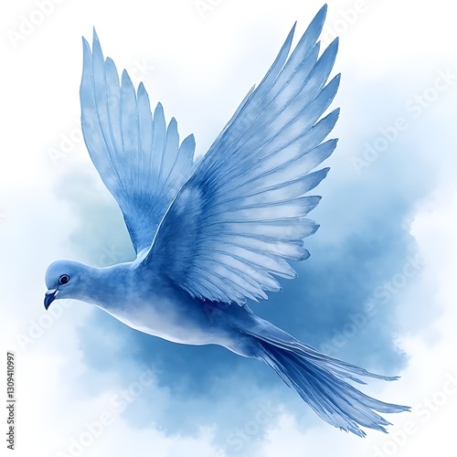 white dove flying