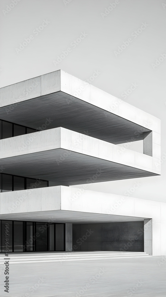 Fototapeta premium Modern Architecture Illustration,Abstract Building Design