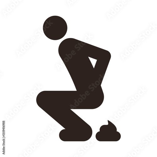 Do not pooping, poop, for do not shit on public area. Pooping icon.