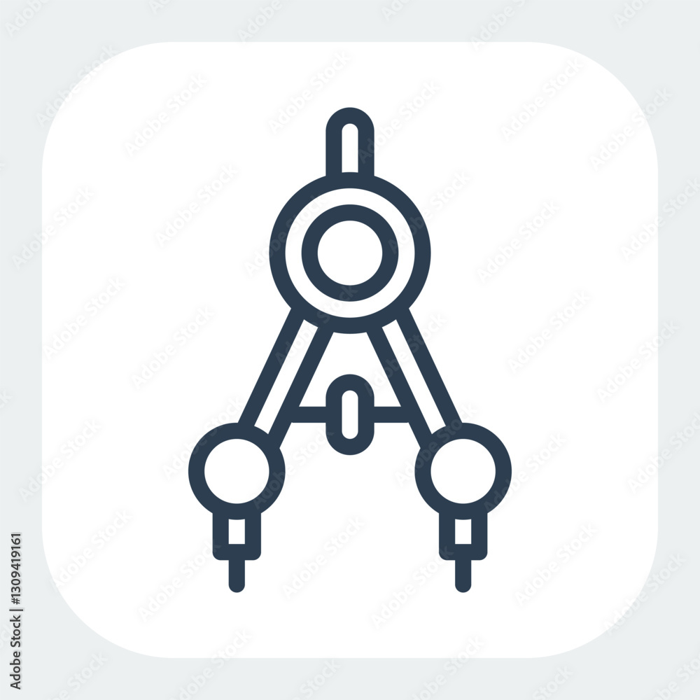 geometric icon in black line style geometric icon in black line style