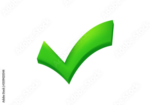 Bright green checkmark symbol representing success, confirmation, and agreement.