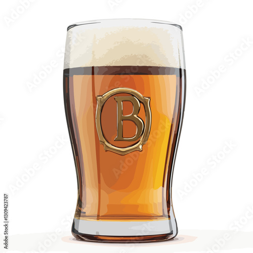 Glass of Beer 3D Render Icon Isolated Cutout