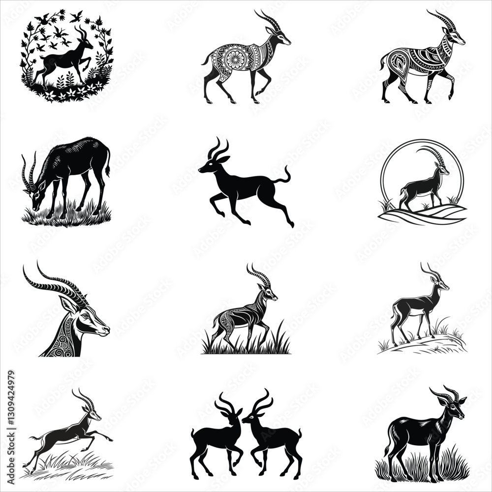 Naklejka premium Antelope Svg 