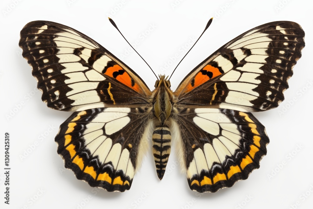 Obraz premium there is a butterfly that is sitting on a white surface