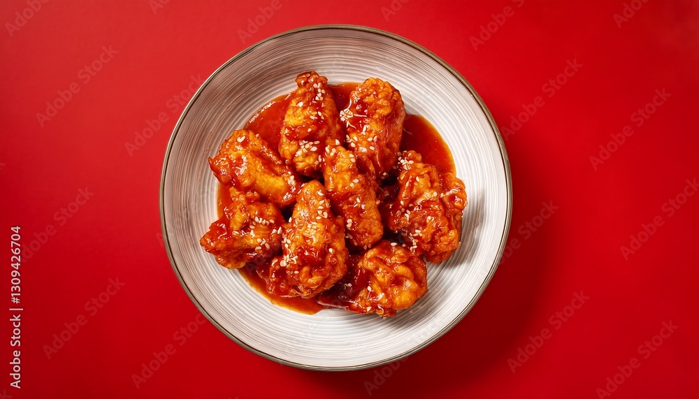 Crispy Korean Fried Chicken Glazed in a Sticky, Savory Sauce Crispy Korean Fried Chicken Glazed in a Sticky, Savory Sauce