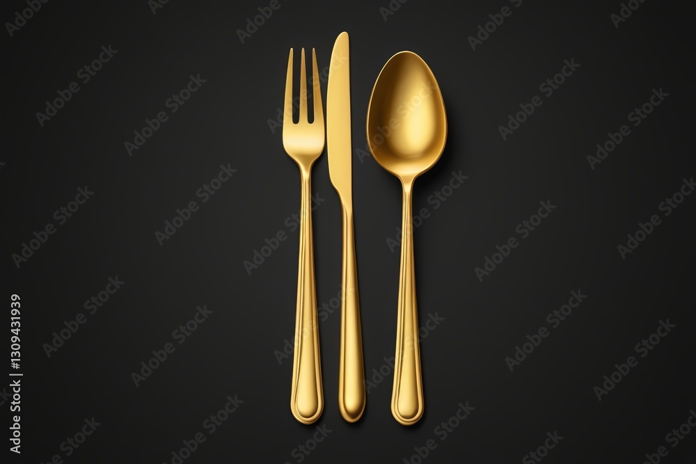 a close up of a fork and a spoon on a black background