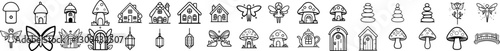 Fairy Elements Outline Doodle Icon Pack