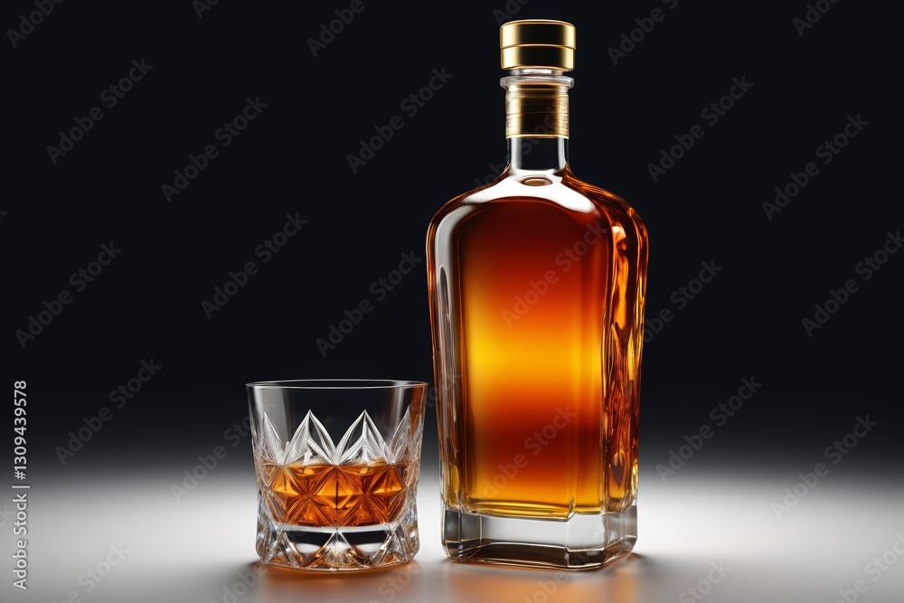 there is a bottle of whiskey and a glass of whiskey there is a bottle of whiskey and a glass of whiskey