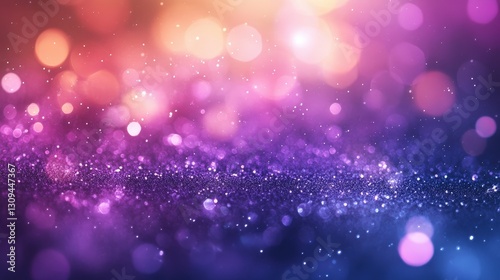 Vibrant close-up of multi-layered, shimmering purple and blue glitters with diverse shades of pink and purple hues in stunning high-resolution detail