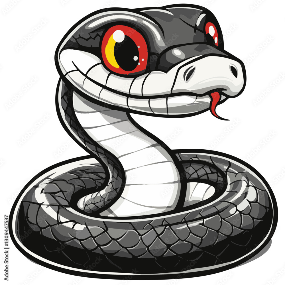 Naklejka premium snake colorful vector illustration