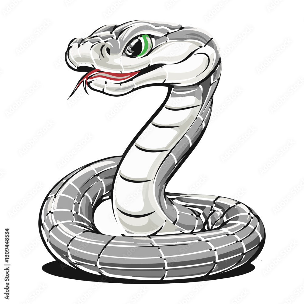Fototapeta premium snake colorful vector illustration 