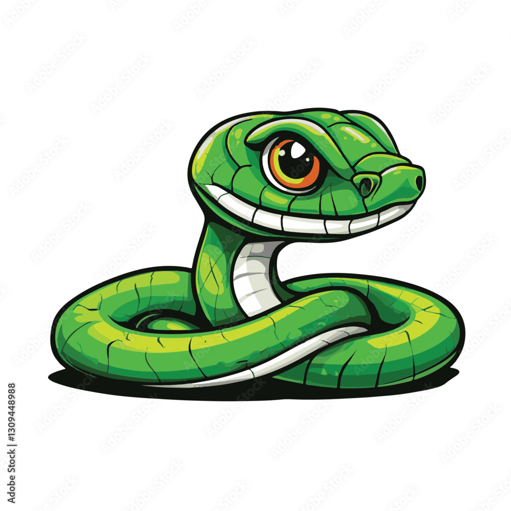 Naklejka premium snake colorful vector illustration 